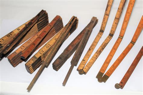 Collection Of Antique Wooden Rulers