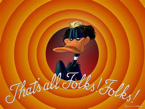 The End Sign Gaddaffy Duck Thats All Folks Folk