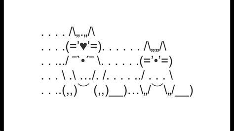Cat And Kitty Copy And Paste Text Art Youtube