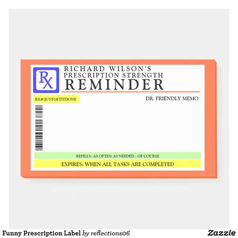30 fake prescription label generator. Funny Prescription Label Post-it Notes | Zazzle.com (With ...