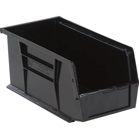 Impervious to rust, oil, and most common chemicals. Quantum Storage Heavy Duty Stacking Bins — 10 7/8in. x 5 1 ...
