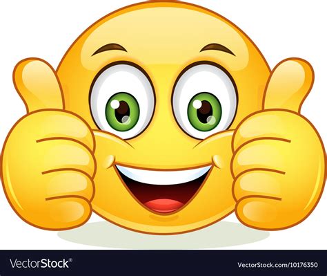 Emoticon Showing Thumb Up Royalty Free Vector Image
