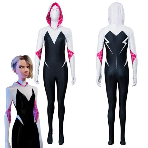 Gwen Stacy Suit Into The Spider Verse Spider Gwen Cosplay Costume