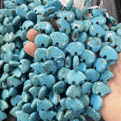 Turquoise Magnesite Zuni Bear X Mm Semi Precious Stone Beads Per Strand