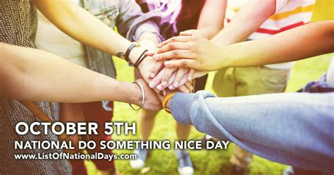 National Do Something Nice Day List Of National Days