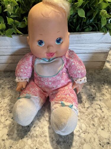 Vintage 1996 Choosy Baby All Gone Hasbro Doll Pink Bow Blonde Hair