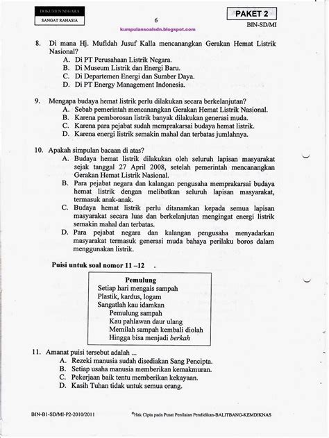 Berikut bospedia memberikan soal usbn bahasa indonesia kelas 12 sma/ma. Soal UN Bahasa Indonesia 2013/2014 ~ Kumpulan Soal SD