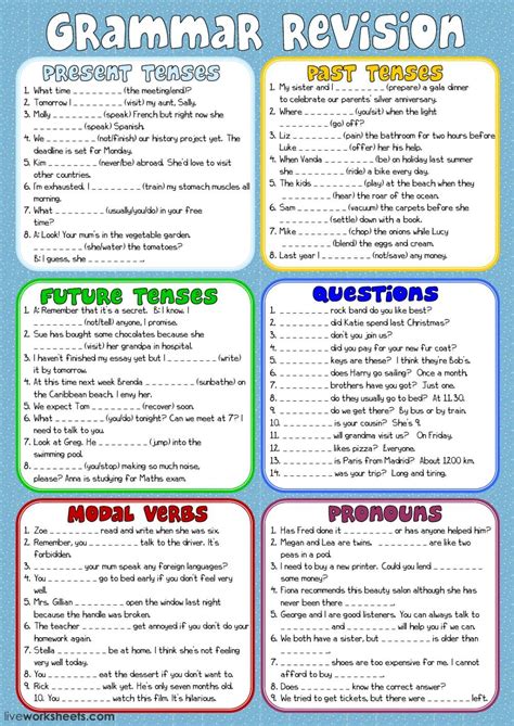 Esl English Grammar Worksheets