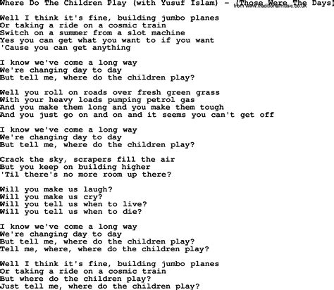 Dolly Parton Song Where Do The Children Playthose Were The Days Lyrics