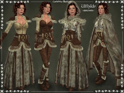 Ulfhildr Fur Lined Armor By Caverna Obcura Fur Outfits Sims Medieval