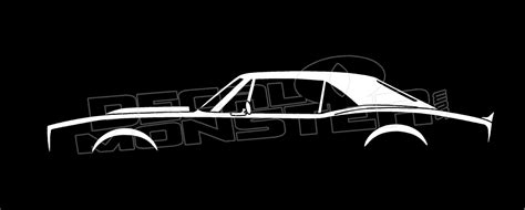 The silhouette of two iconic, classic racing cars. Chevrolet Camaro 1968 Classic Muscle Car Silhouette Decal ...
