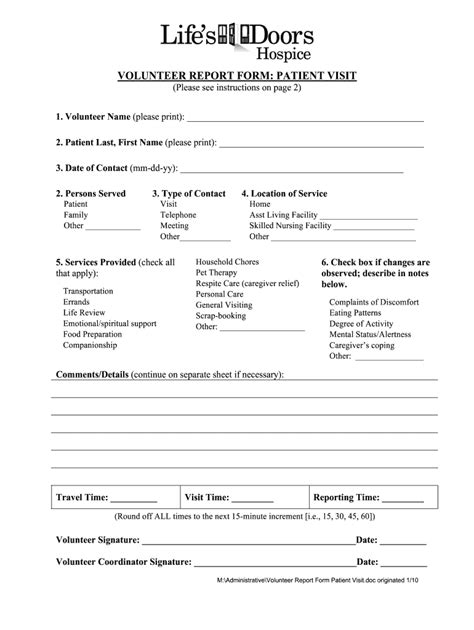 Hospice Visit Note Template 2010 2024 Form Fill Out And Sign