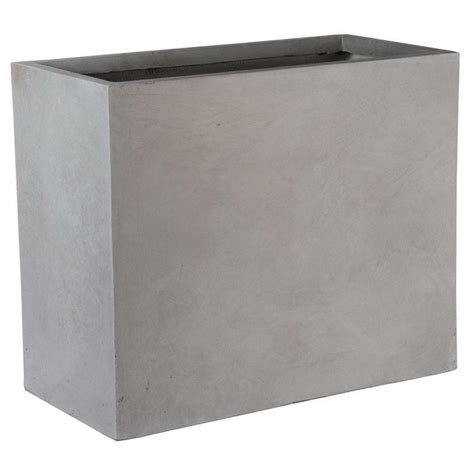 Raised Narrow Contemporary Light Concrete Grey Trough Planter H50 5 L60