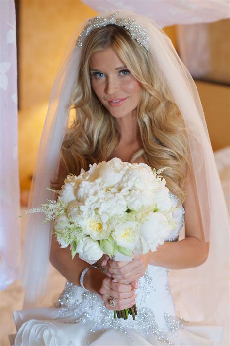 Real Housewives Of Miami Star Joanna Krupas Poolside Wedding White Bridal Bouquet Blonde