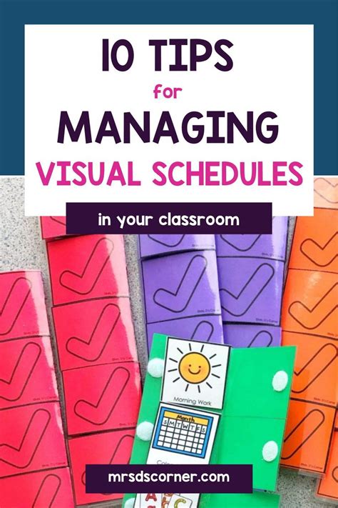10 Tips For Managing And Using Visual Schedules Mrs Ds Corner