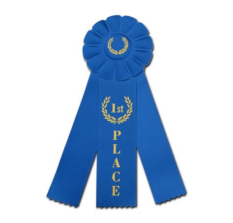 Rosette Ribbon First Place Blue