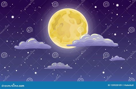 Starry Sky Illustration Stars And Milky Way On Colored Night Sky With