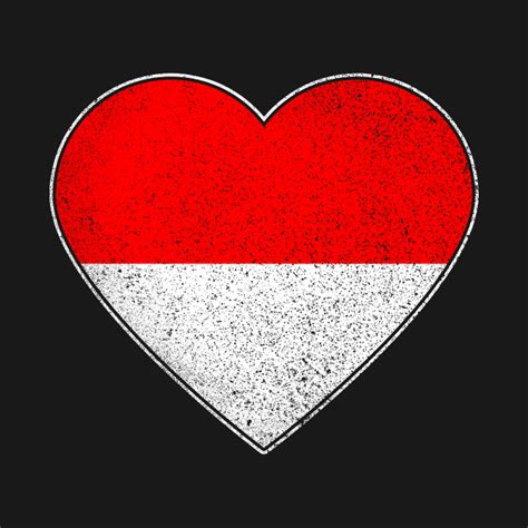 I Love Indonesia My Indonesian Heart Flag Country I Love Indonesia T Shirt Teepublic