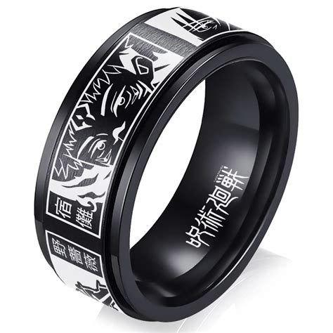 Buy Jujutsu Kaisen Ring Anime Rings For Men Black Stainless Steel