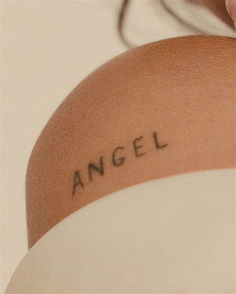 Tatoo Of Dua Lipa Angel Tattoos For Daughters Mini Tattoos Fine