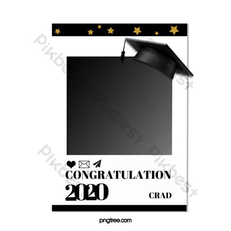 Black Graduation Simple Border Png Images Psd Free Download Pikbest