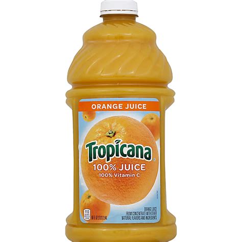 Tropicana 100 Orange Juice 96 Fluid Ounce Plastic Bottle Juice And