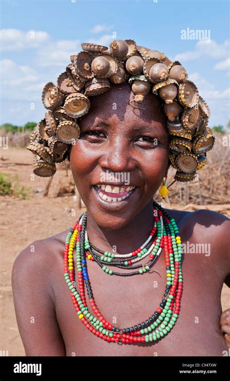 Dassnech Stamm In Omorate Äthiopien Afrika Unteren Omo Tal Frau Porträt