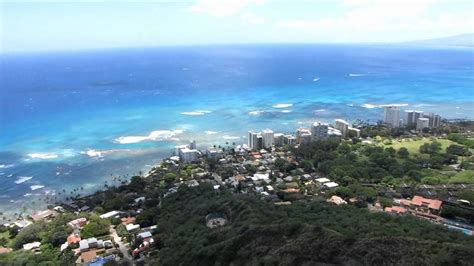 Panorama From Diamond Head To Waikiki Beach In Honolulu Hawaii Youtube