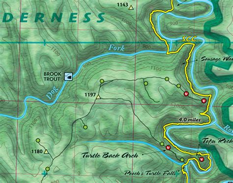 Red River Gorge Backpacking Map