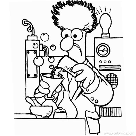 Beaker Coloring Sheet Coloring Pages