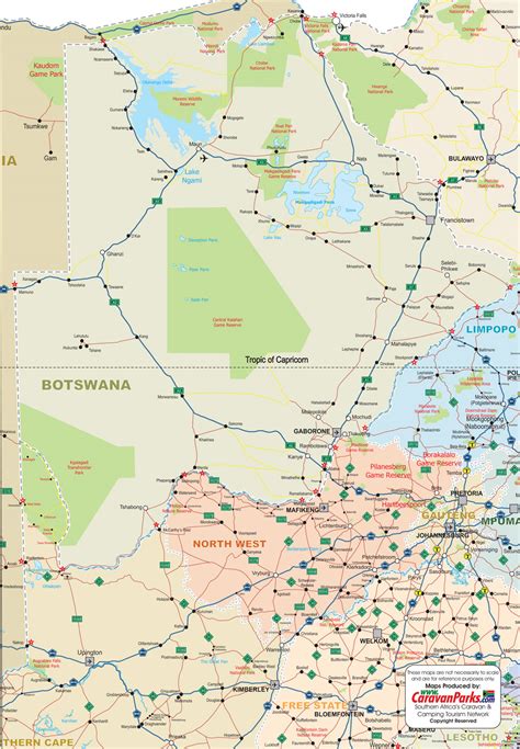 Bản đồ Nước Botswana Botswana Map Khổ Lớn Năm 2023
