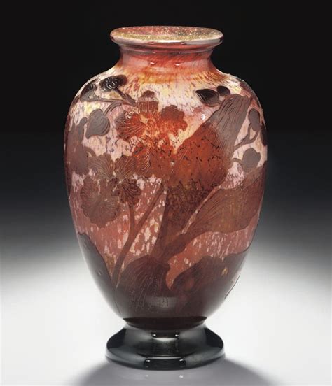 Emile GallÉ A Fire Polished Cameo Glass Vase Circa 1900 Jugendstil Porzellan Lorraine