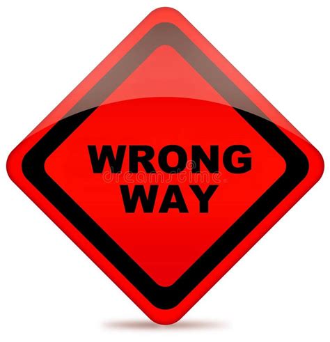 Wrong Way Road Sign Stock Illustration Illustration Of Return 22682555