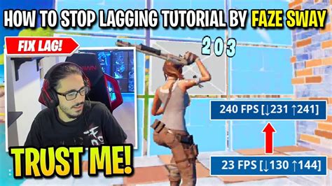 How To Stop Lagging Tutorial By Faze Sway Fortnite Youtube