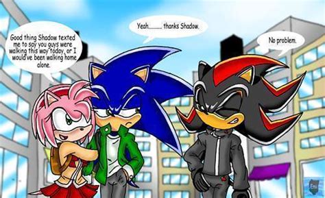 Sonic Amy And Shadow This Funny Lol Hannah The Fox