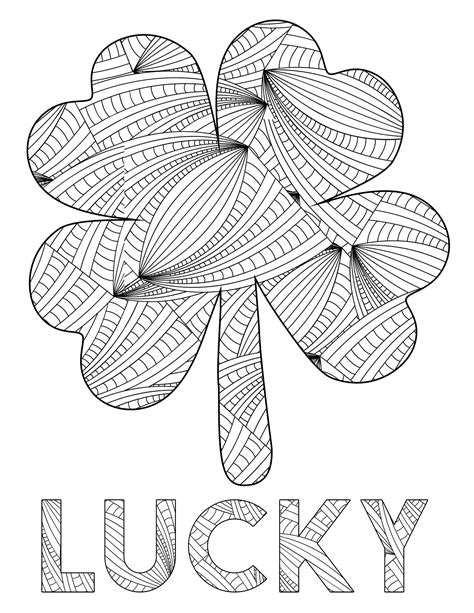 Free Printable St Patricks Day Coloring Sheets Paper Trail Design