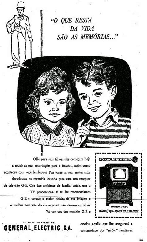 televisão general eletric memórias 1952 propagandas históricas propagandas antigas