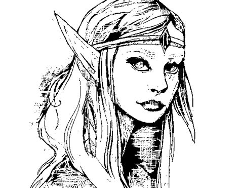 Anime Elf Princess Coloring Pages