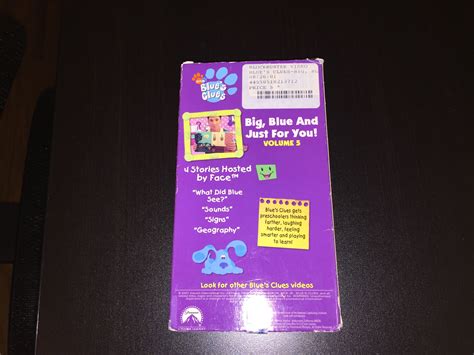Blues Clues Big Blue And Just For You Volume 5 2001 Vhs Blues Clues