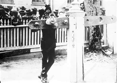 Punishment By Pillory Historical Image Stock Image C