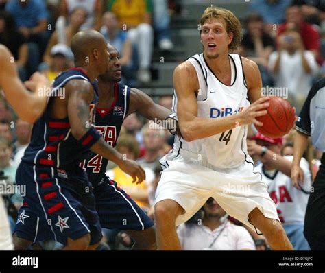Dpa German Basketball Star Dirk Nowitzki In Action During The Basketball Match Germany Vs