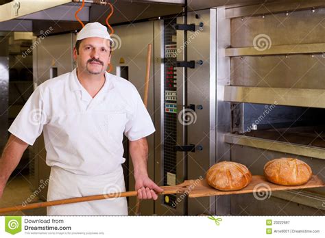 Male Baker Baking Bread Stock Image Image Of Warm Morning 23222687