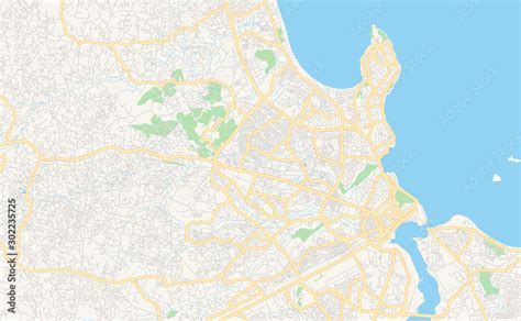 Printable Street Map Of Dar Es Salaam Tanzania Stock Vector Adobe Stock