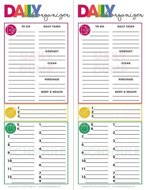 Task Planner Template Word Gmapo