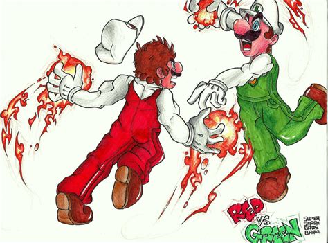 Mario Vs Luigi Red Vs Green By Asten 94 On Deviantart