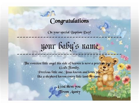 Baptism Wishes Card