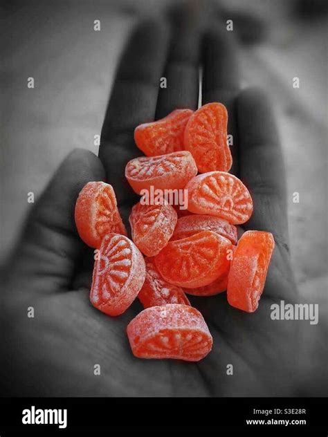 Everyone Childhood Orange Flavour Toffee Stock Photo Alamy