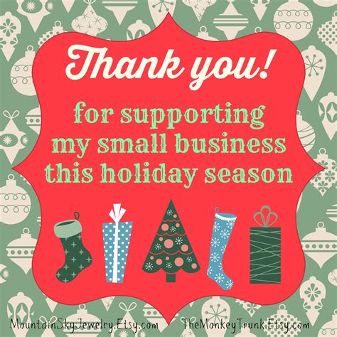 Thank you for supporting my small business this holiday season. Support