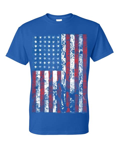 Distressed American Flag Usa Patriotic Clothing Mens Unisex Top T Shirt