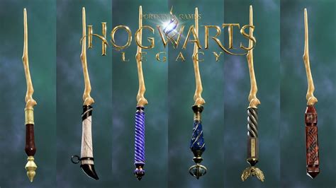 hogwarts legacy ps5 all wand handles showcase 4k 60fps youtube